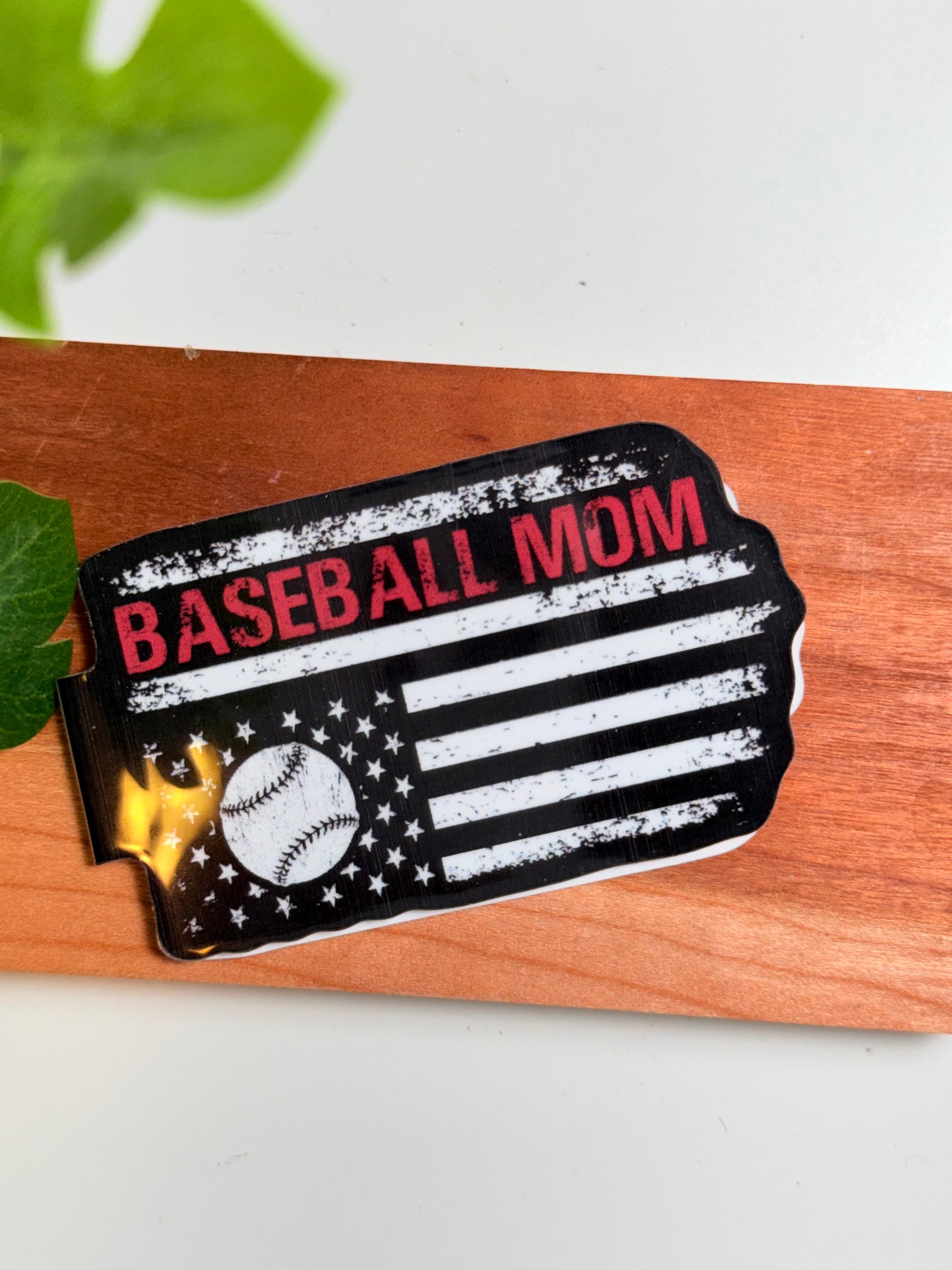 USA Baseball Mom Magnetic Bookmark