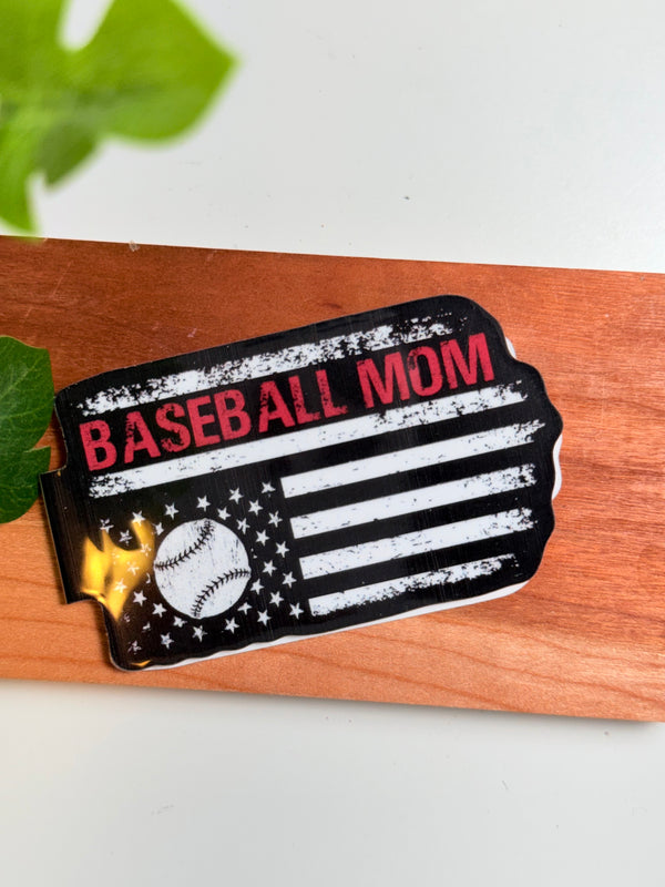 USA Baseball Mom Magnetic Bookmark