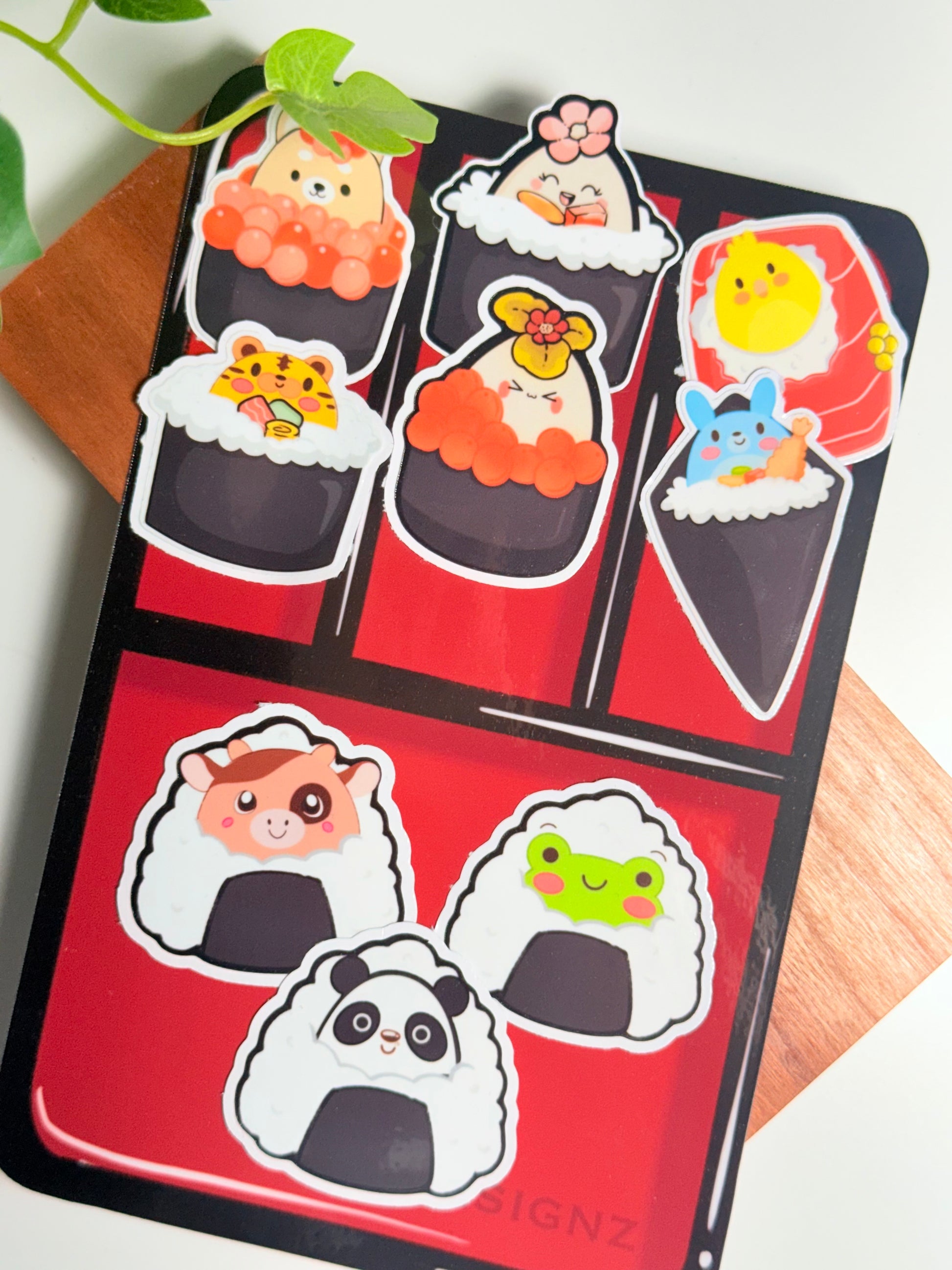 Kawaii Sushi Bento Box Sticker Pack