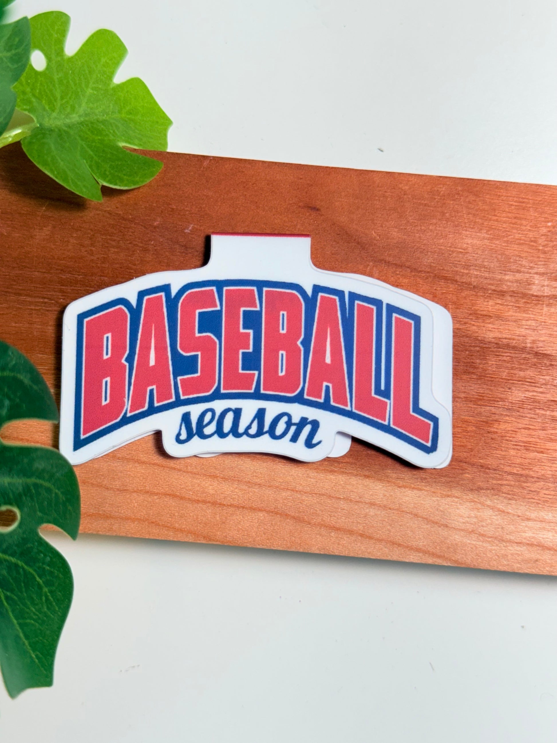 Baseball Season Magnetic Bookmark