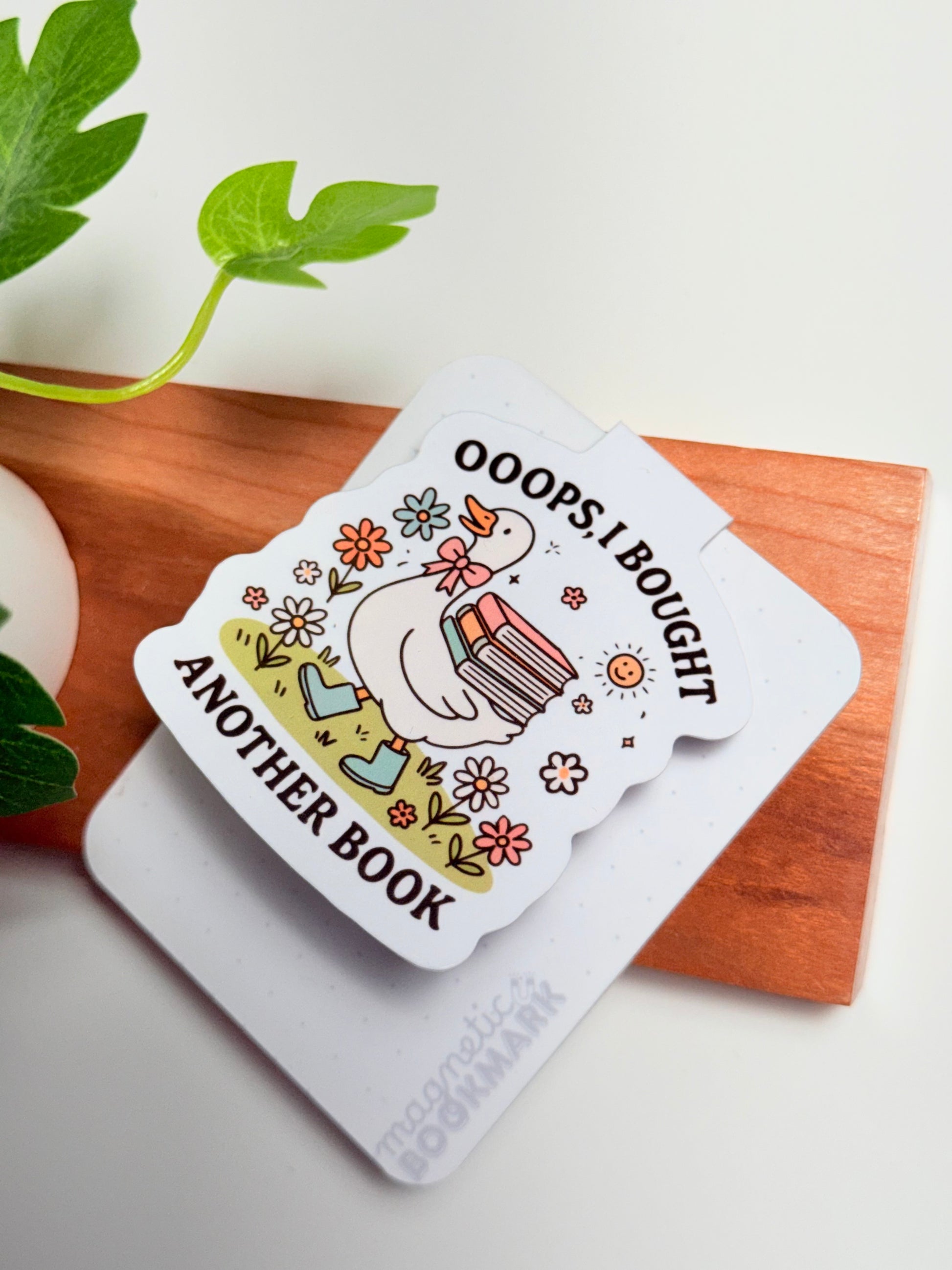 Oops! I Bought Another Book-Duck Magnetic Bookmark