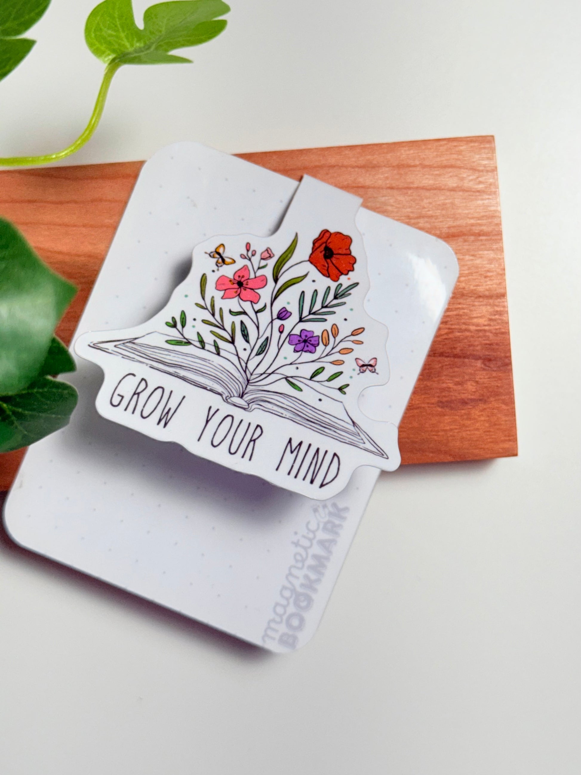 Grow Your Mind Magnetic Bookmark