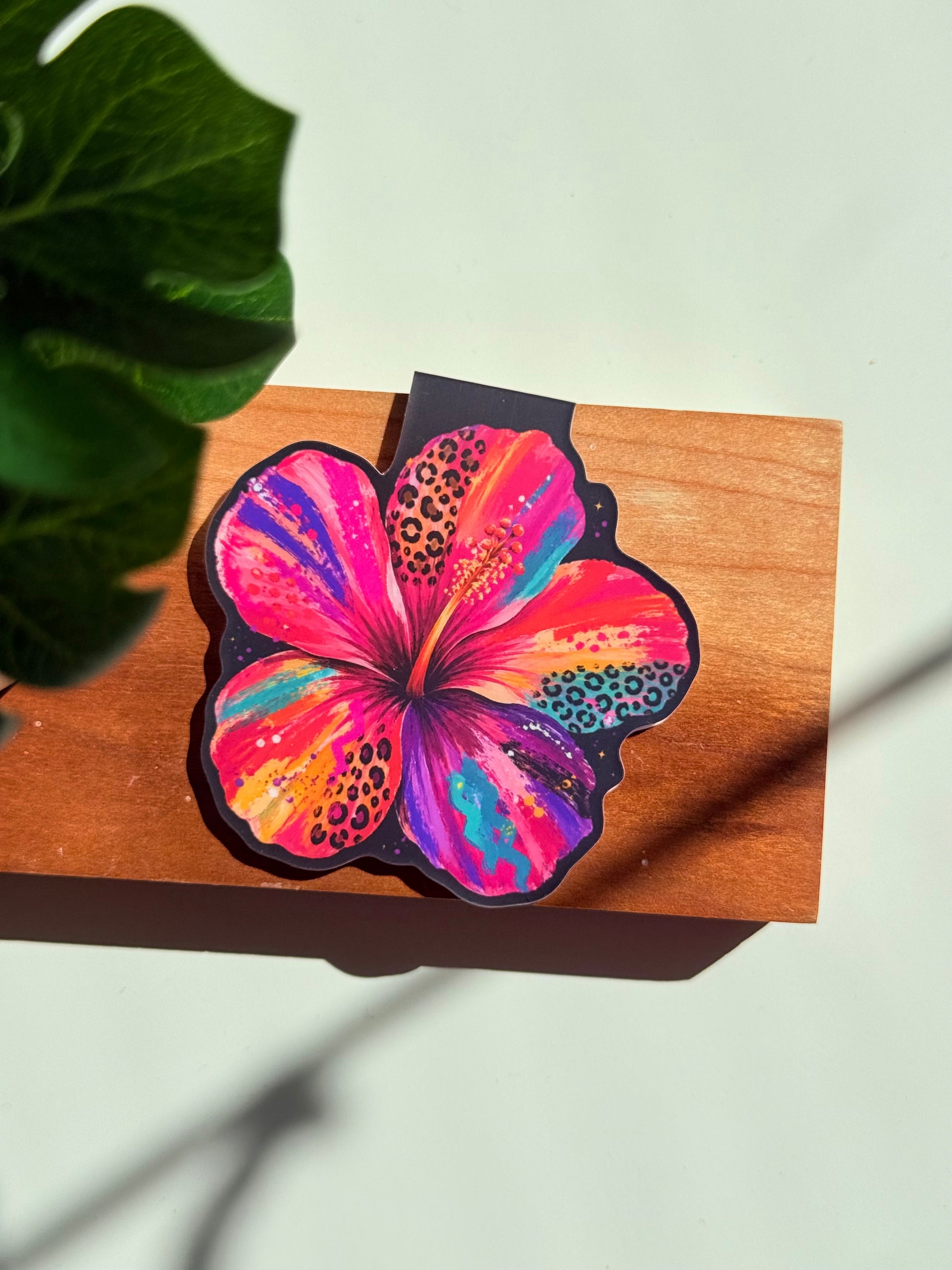 Colorful Plumeria Magnetic Bookmark