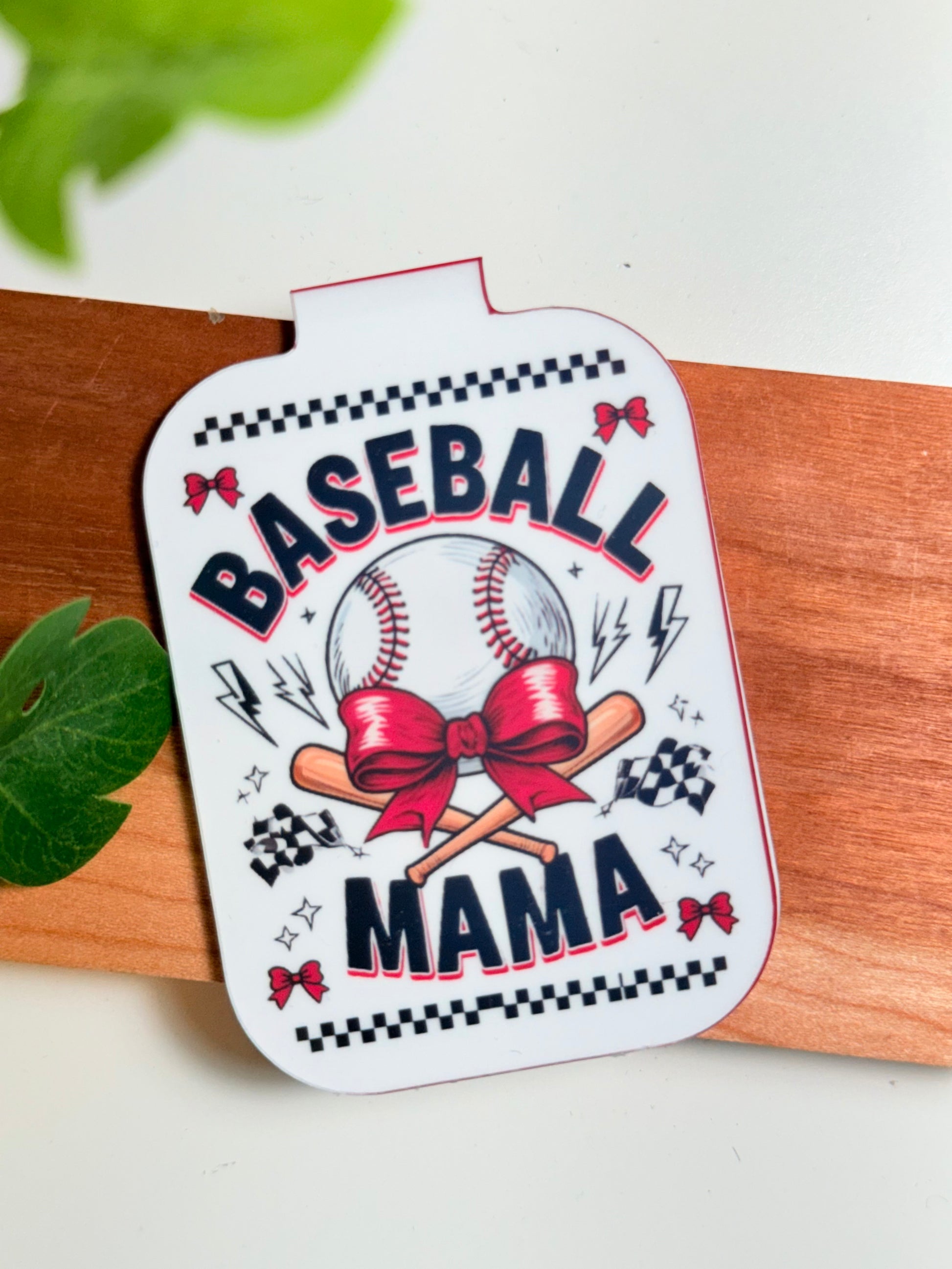 Proud Baseball Mama Magnetic Bookmark