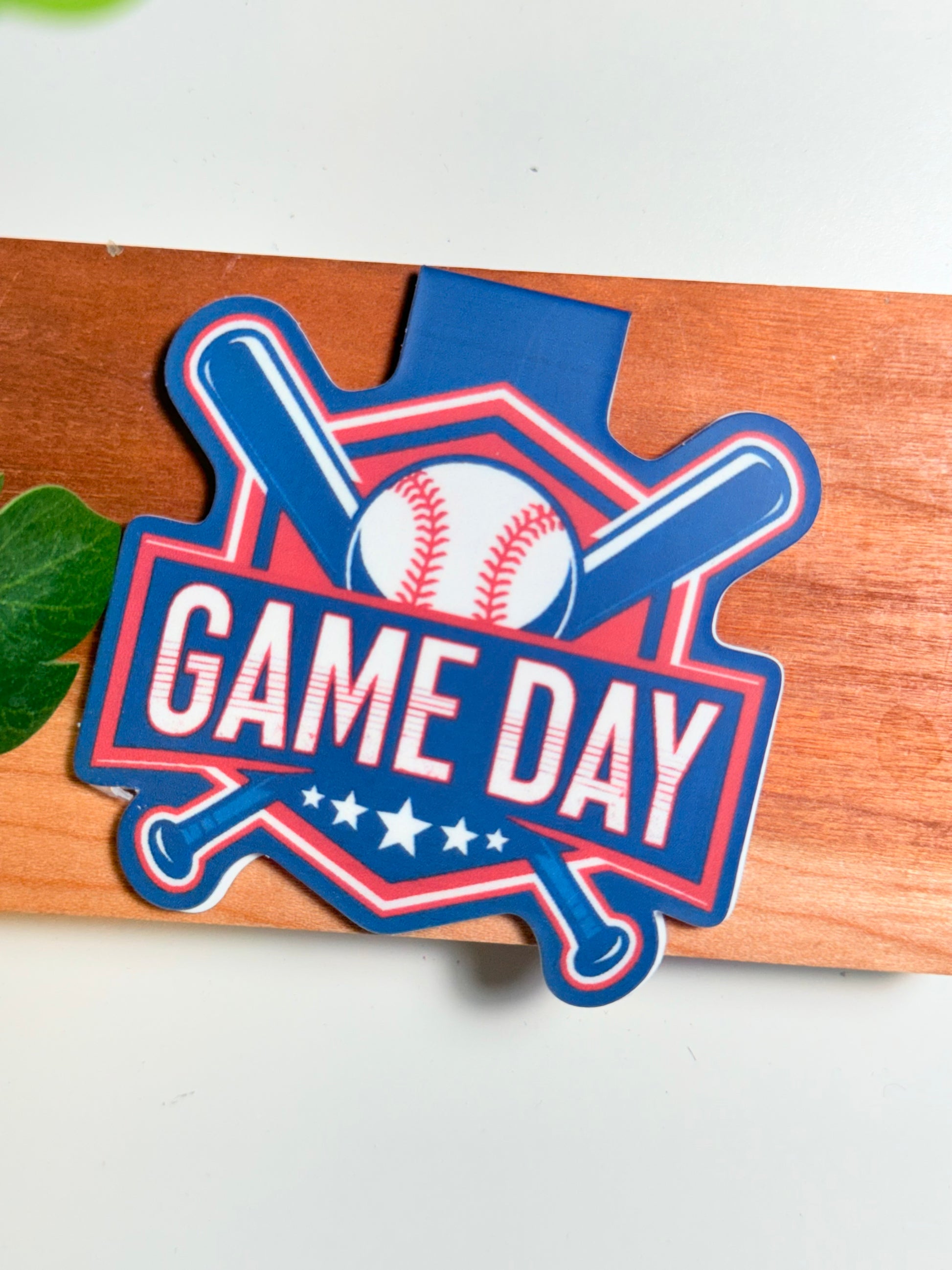 Baseball Game Day Magnetic Bookmark