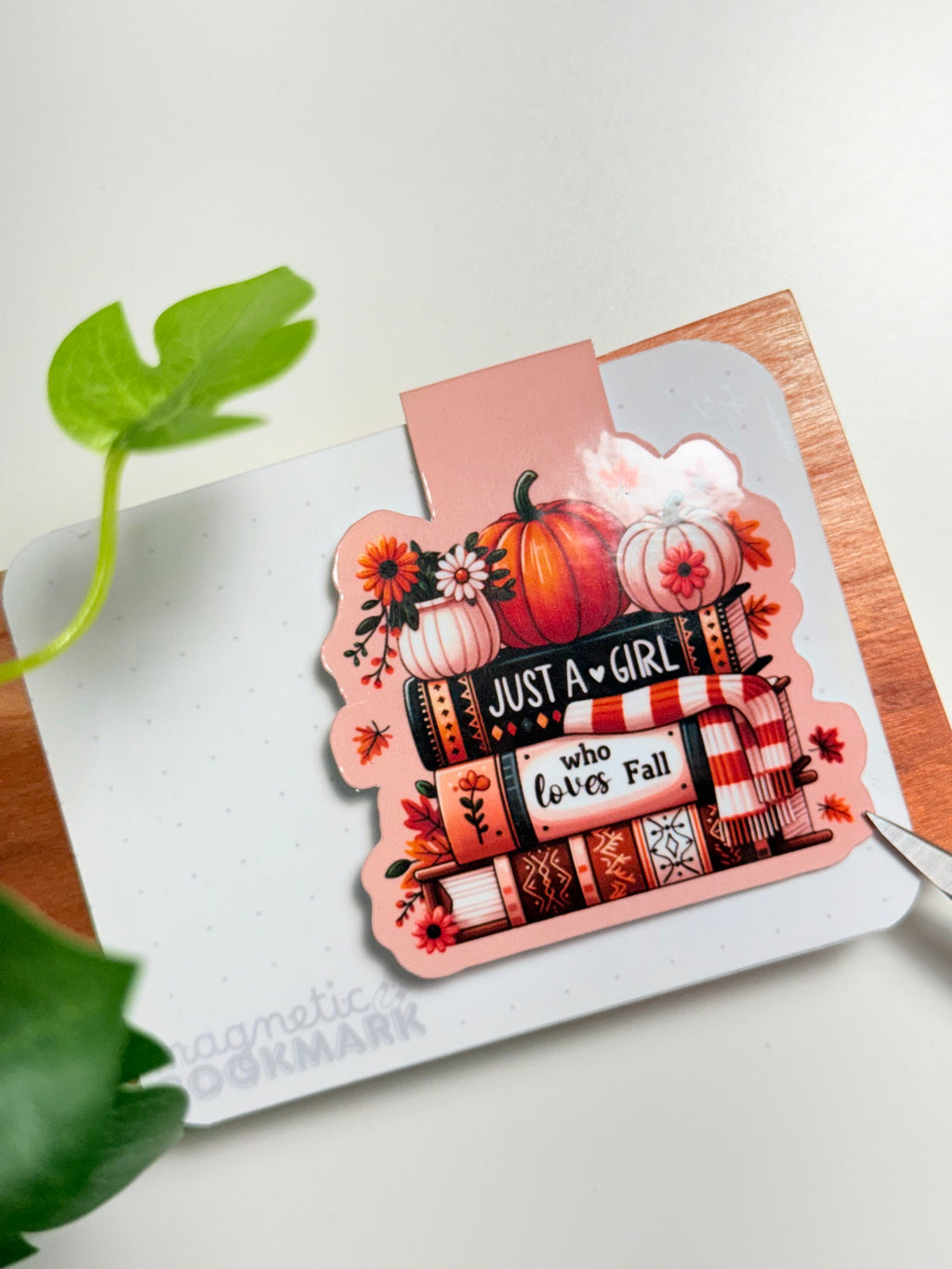 Just a girl who loves fall magnetic bookmark