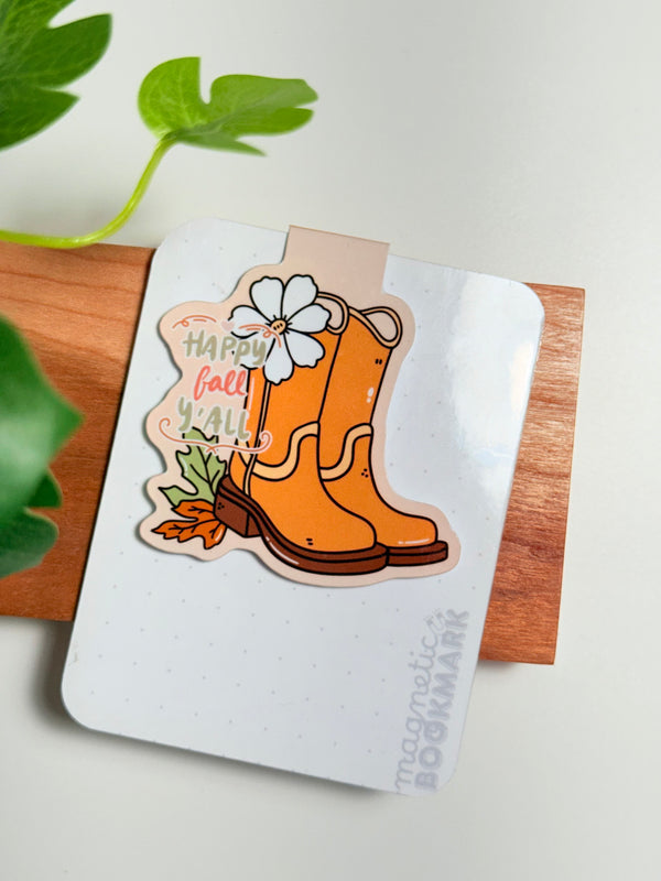It's Fall Ya'll-Boot Magnetic Bookmark