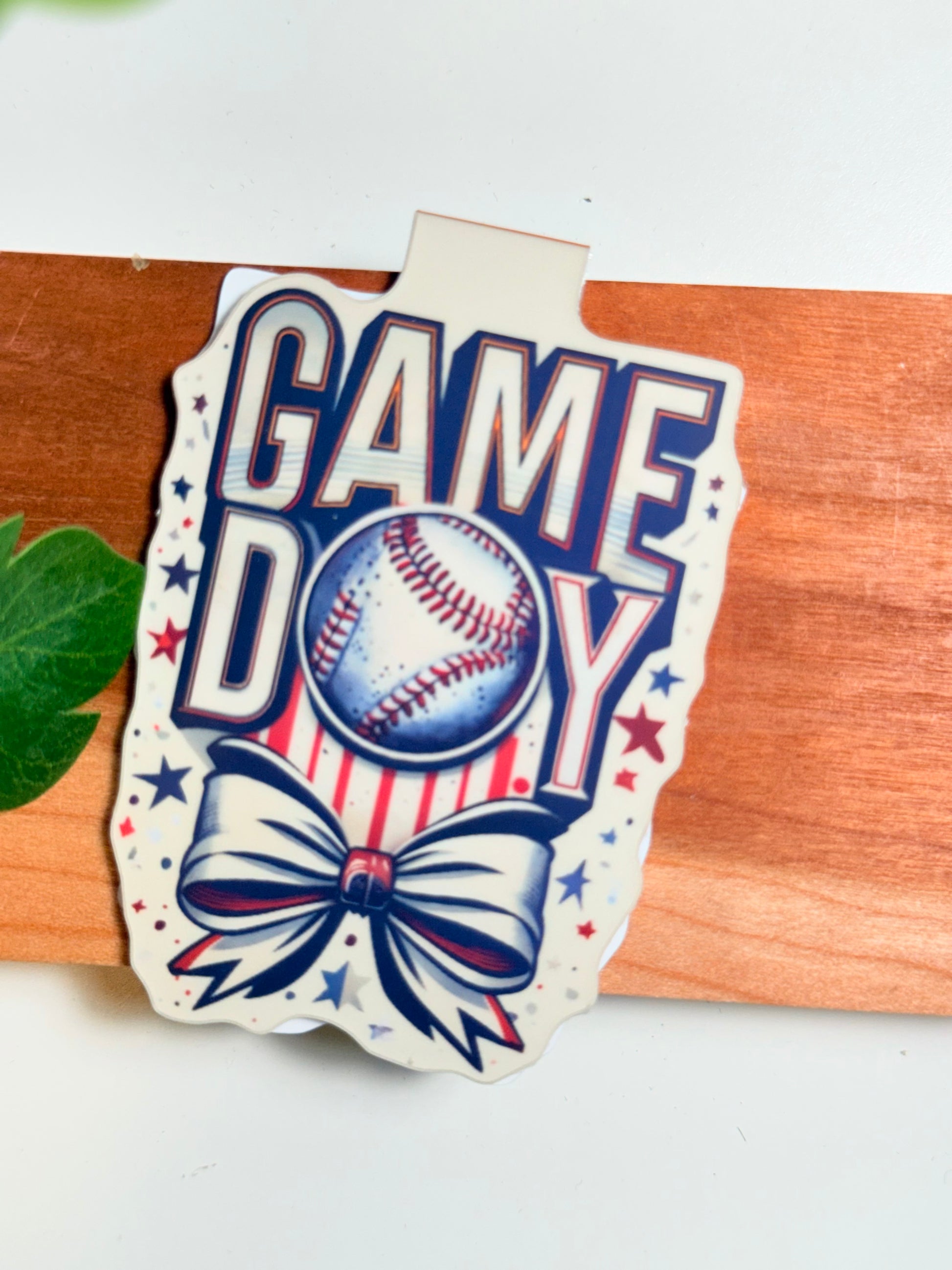 Baseball Game Day Magnetic Bookmark