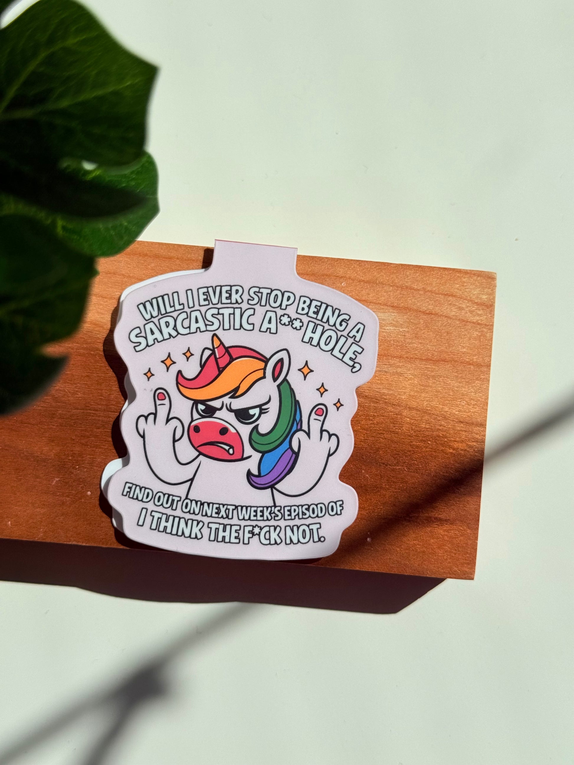 Sarcastic Asshole Magnetic Bookmark