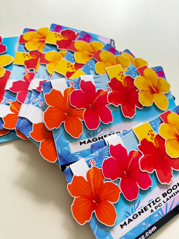 Tropical Bloom 4 In 1 Magnetic Bookmark