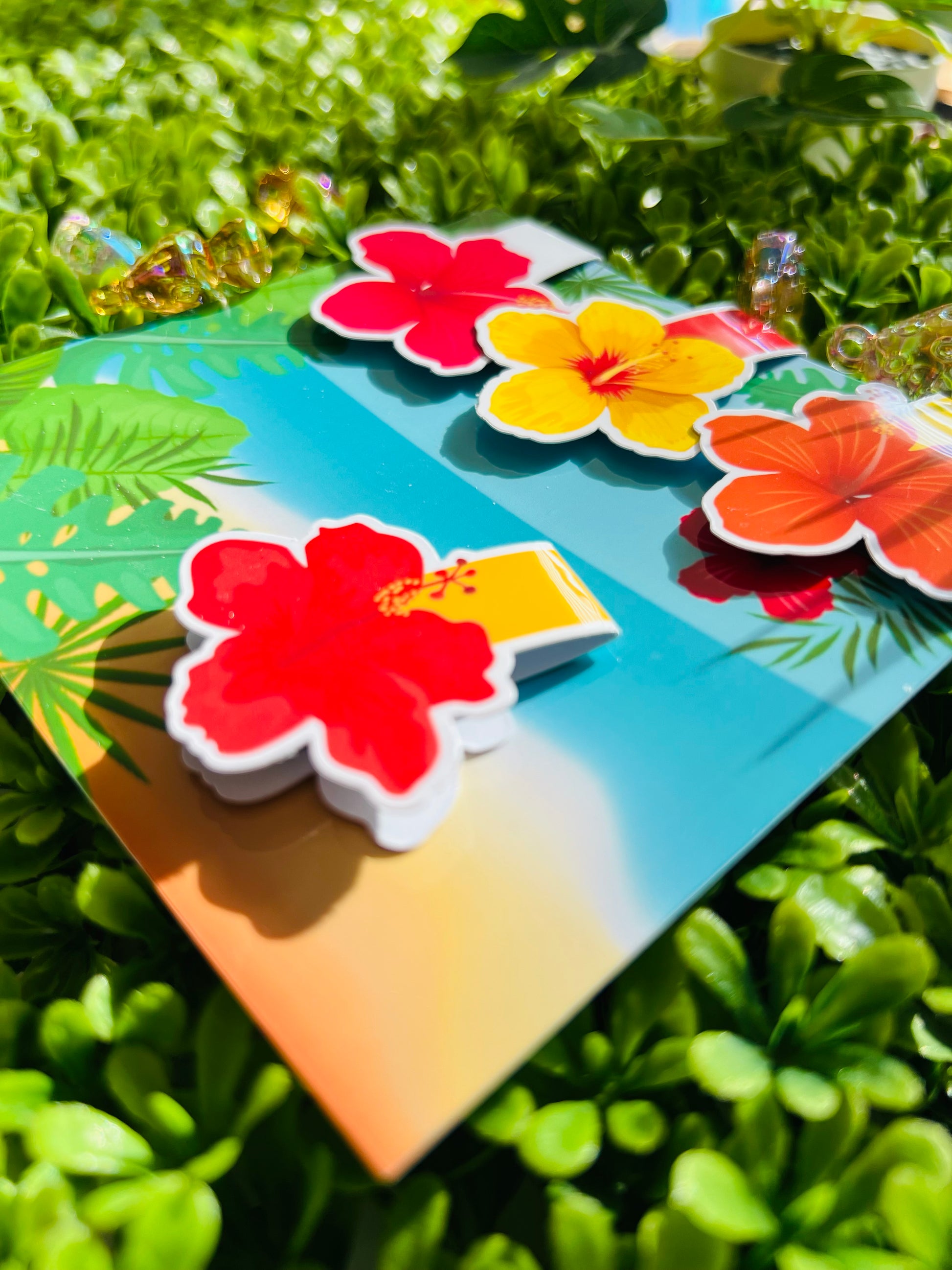 Tropical Bloom 4 In 1 Magnetic Bookmark
