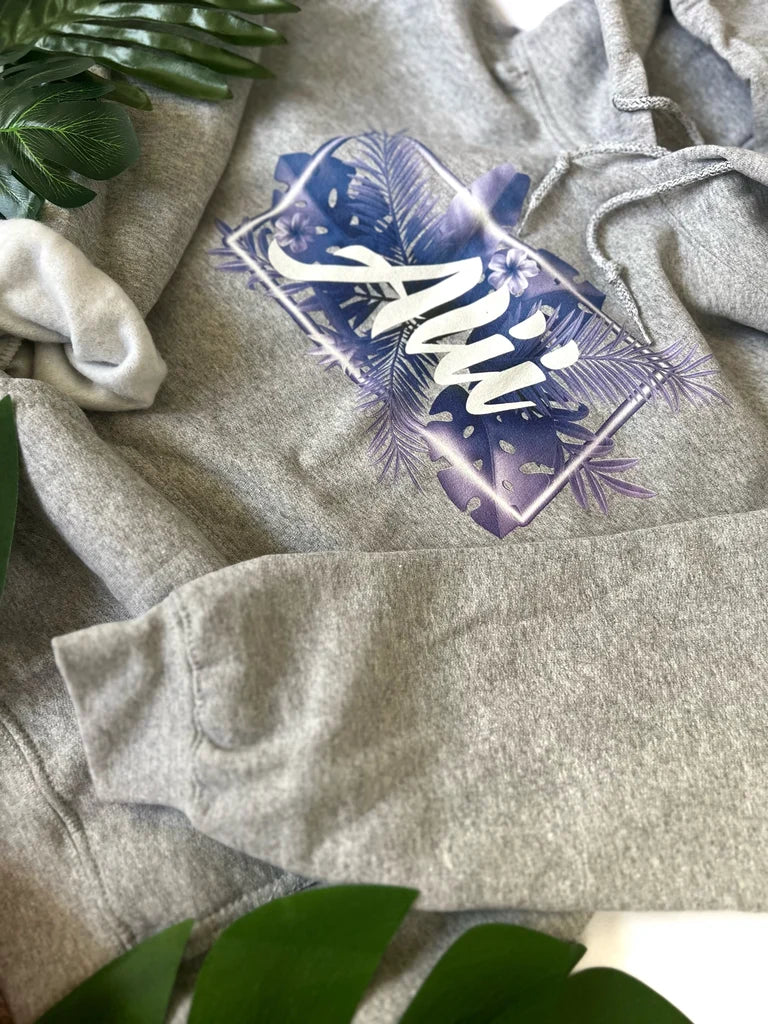 Purple Palms – Alii Tropical Sweater