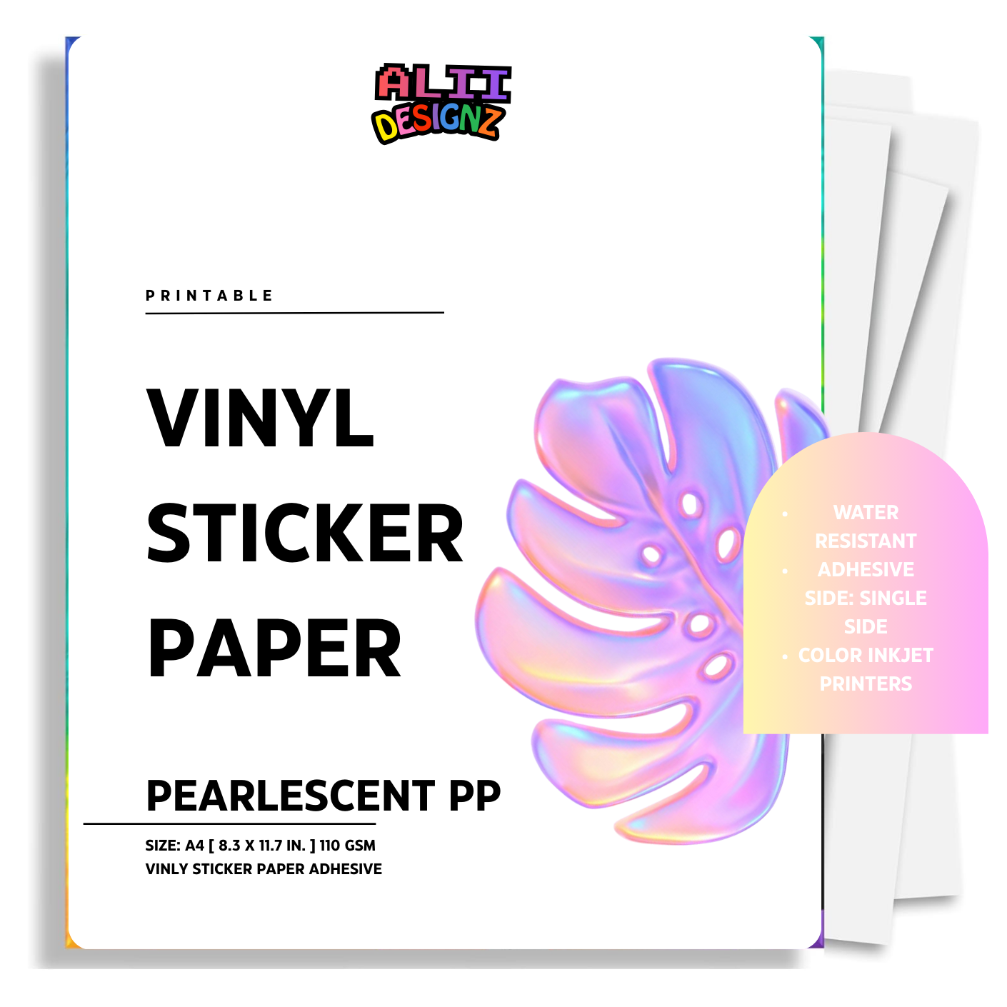 VINYL STICKER PAPER | PEARLESCENT PP [A4]