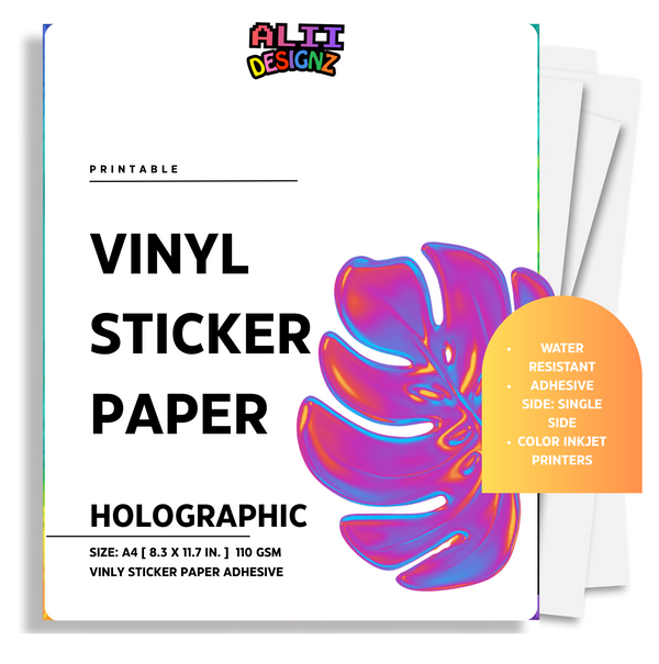 VINYL STICKER PAPER | HOLOGRAPHIC [A4]