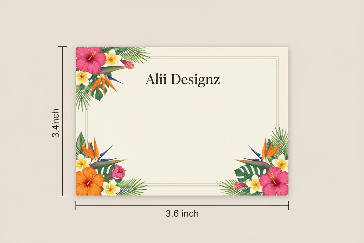 remove the bookmark...and add tropical flowers to the card